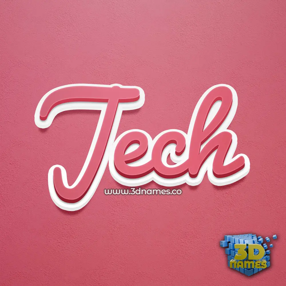 jech in Red Scribble style - 3D name wallpaper