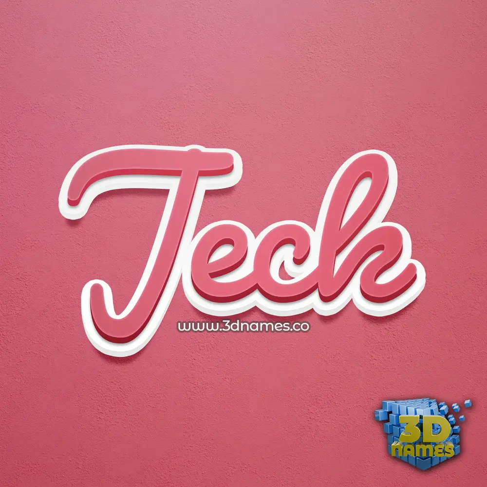 jeck in Red Scribble style - 3D name wallpaper