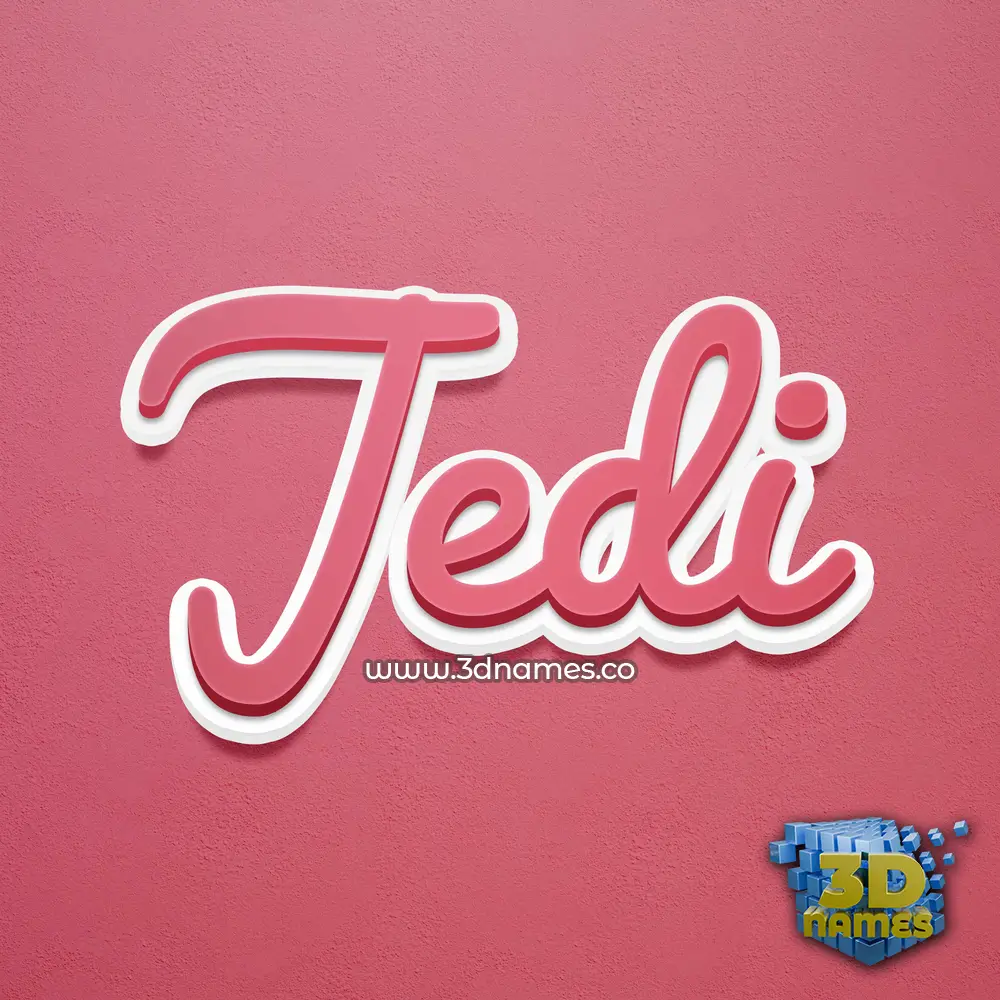 jedi in Red Scribble style - 3D name wallpaper