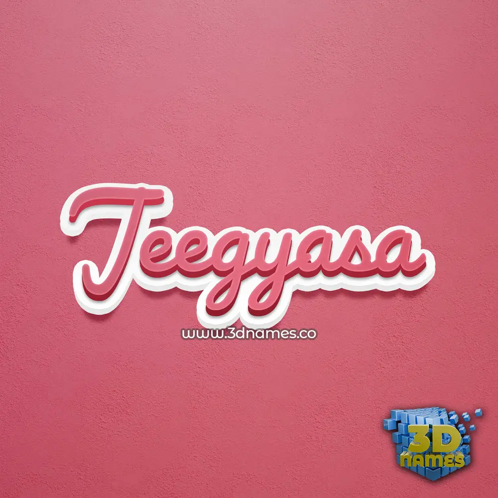 jeegyasa in Red Scribble style - 3D name wallpaper