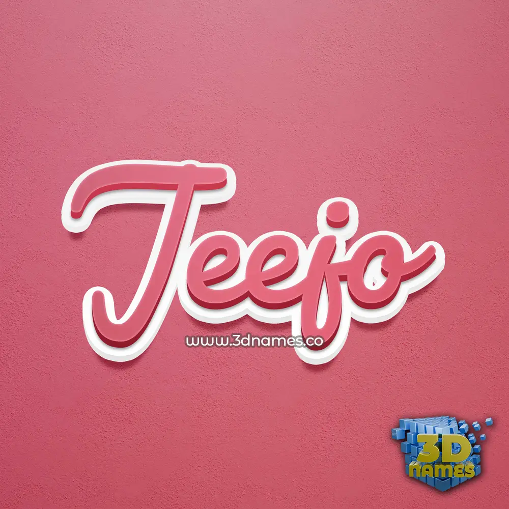 jeejo in Red Scribble style - 3D name wallpaper