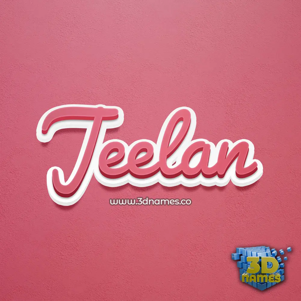 jeelan in Red Scribble style - 3D name wallpaper