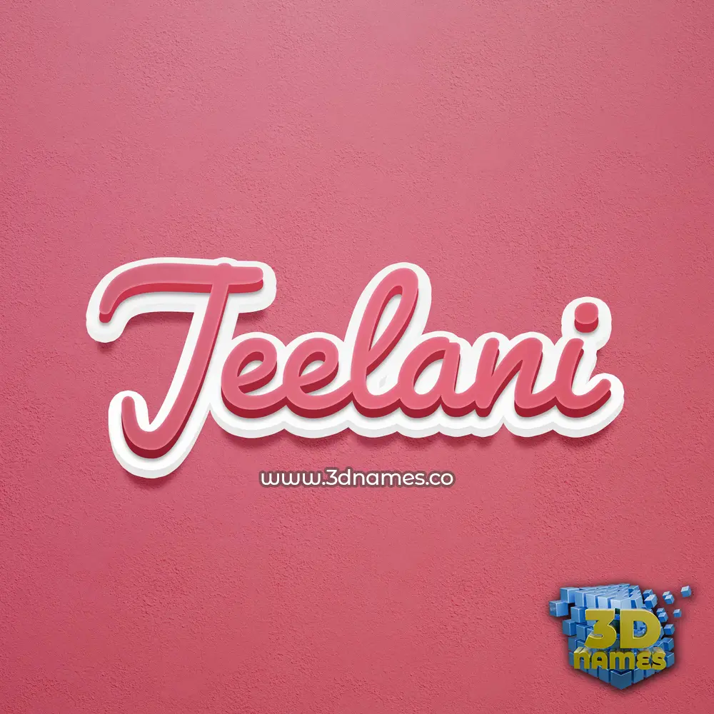 jeelani in Red Scribble style - 3D name wallpaper