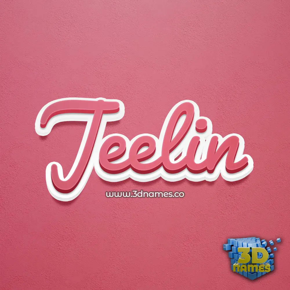 jeelin in Red Scribble style - 3D name wallpaper