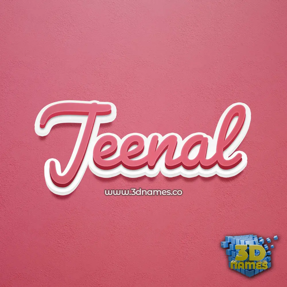 jeenal in Red Scribble style - 3D name wallpaper