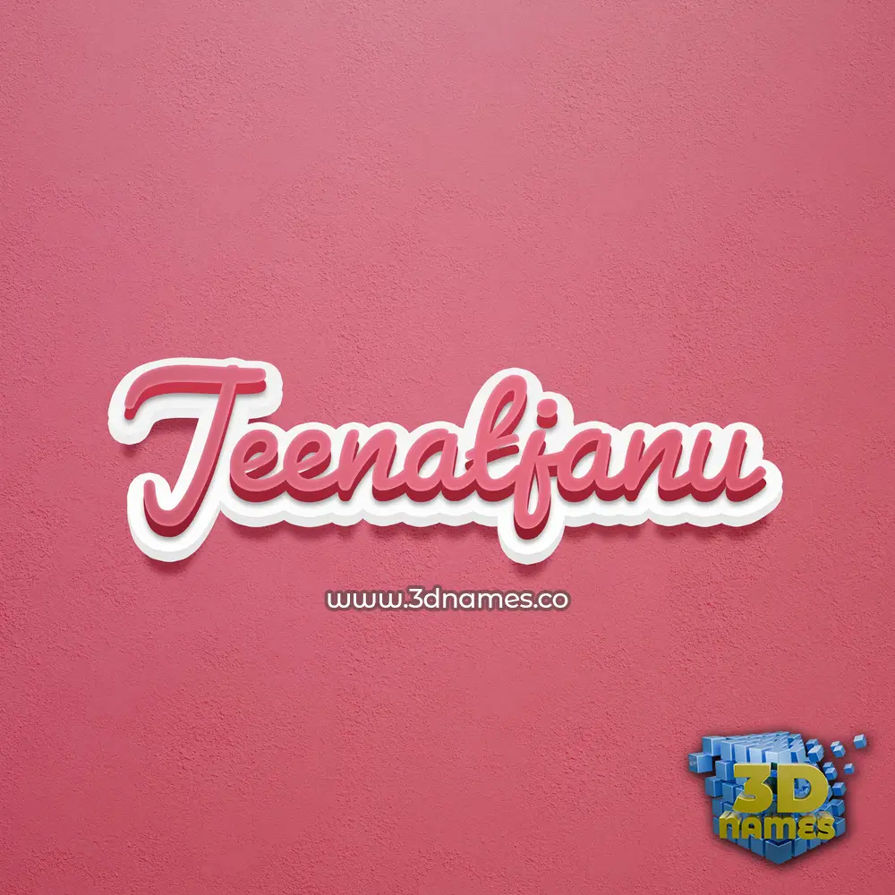 jeenatjanu in Red Scribble style - 3D name wallpaper
