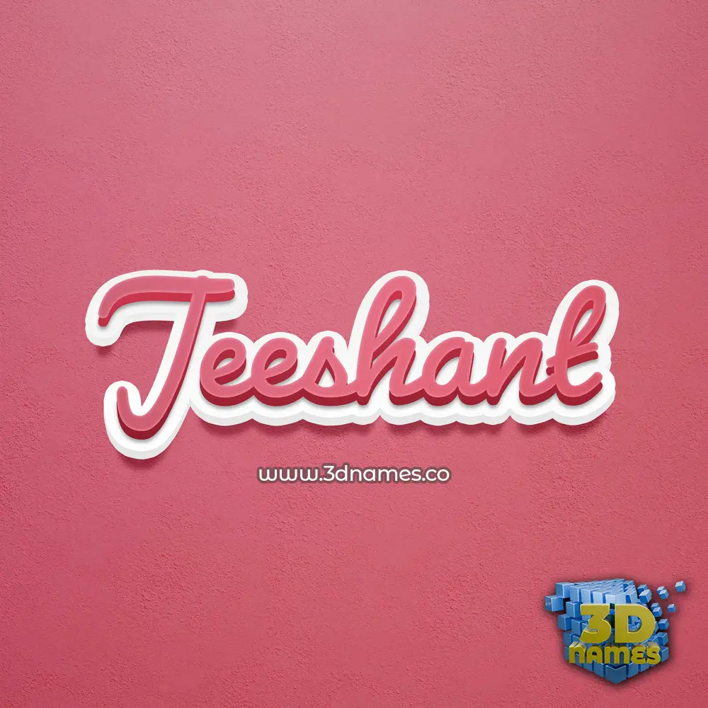 jeeshant in Red Scribble style - 3D name wallpaper