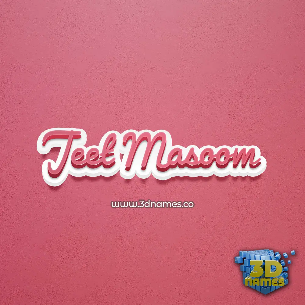 jeet masoom in Red Scribble style - 3D name wallpaper