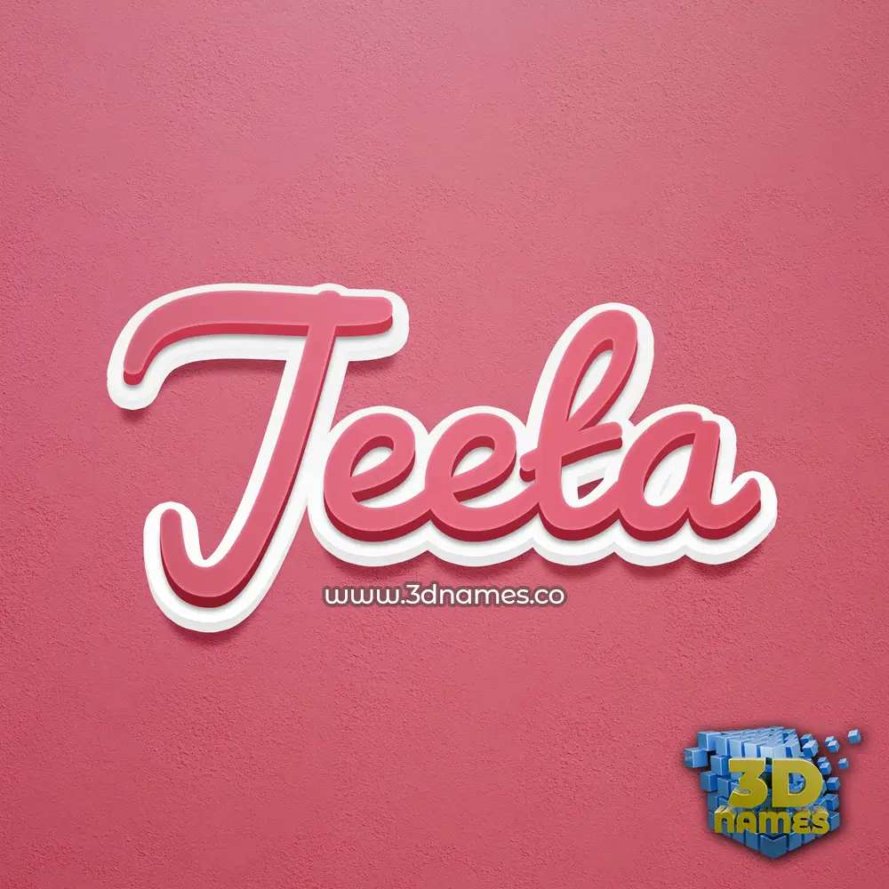 jeeta in Red Scribble style - 3D name wallpaper