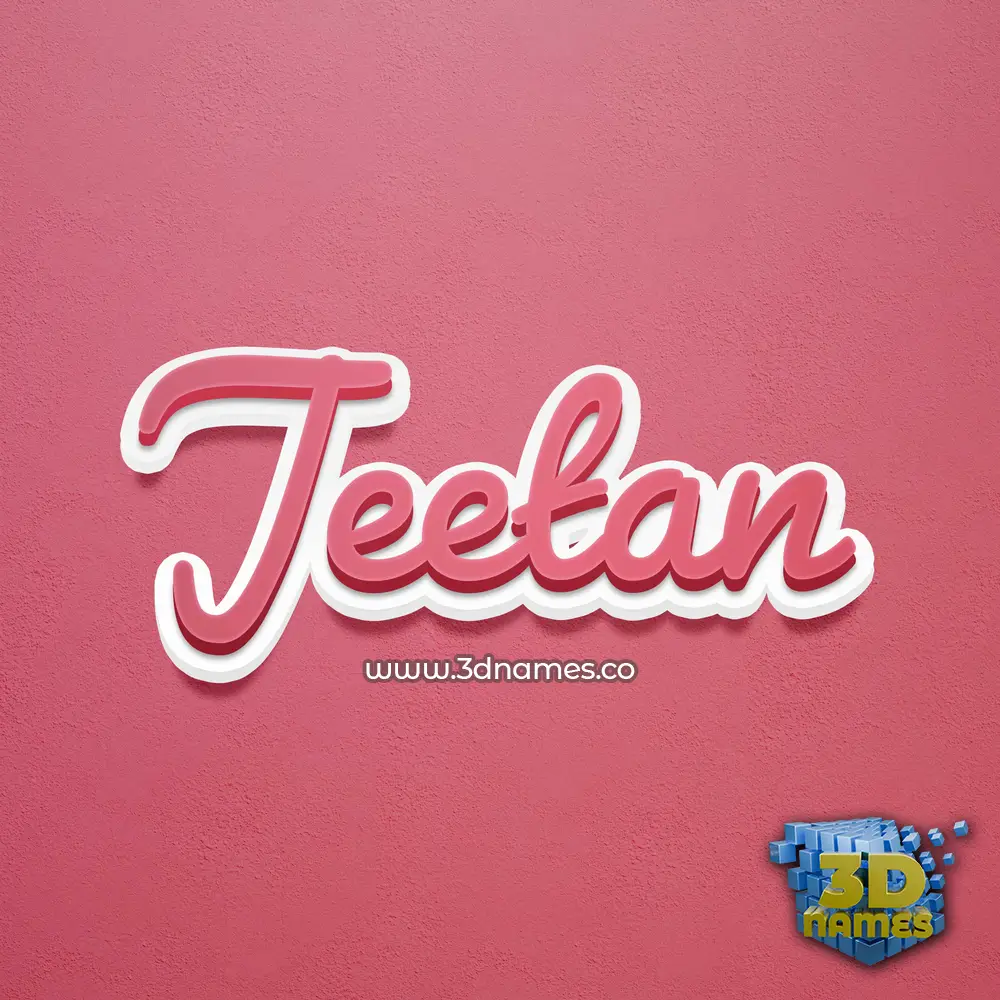 jeetan in Red Scribble style - 3D name wallpaper