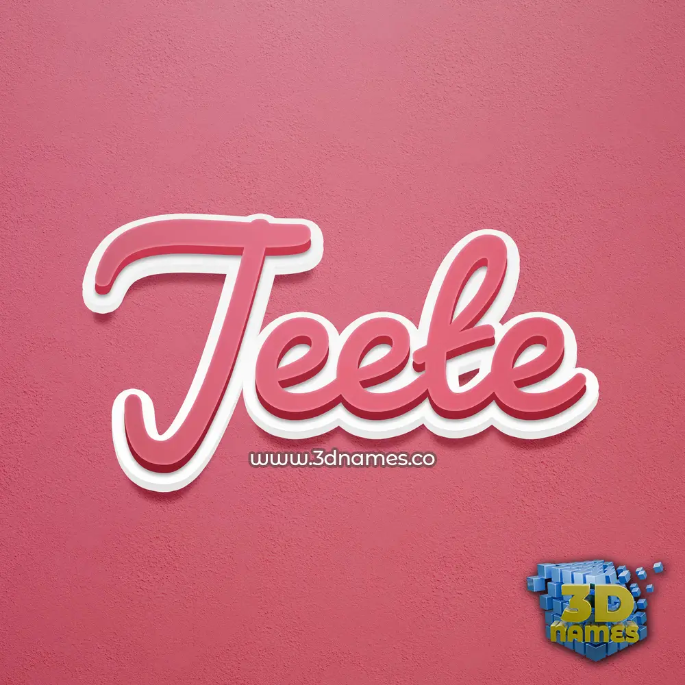 jeete in Red Scribble style - 3D name wallpaper