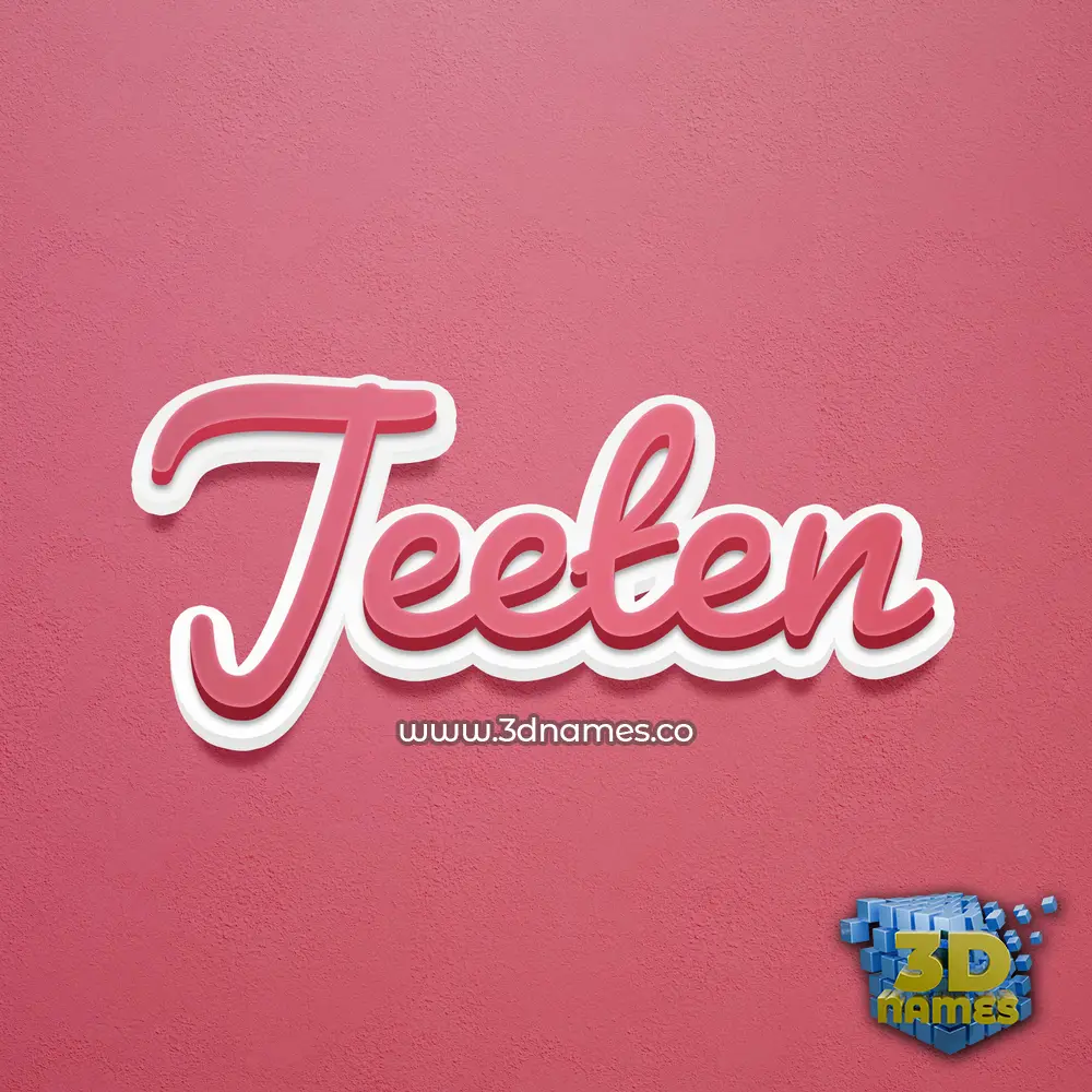 jeeten in Red Scribble style - 3D name wallpaper
