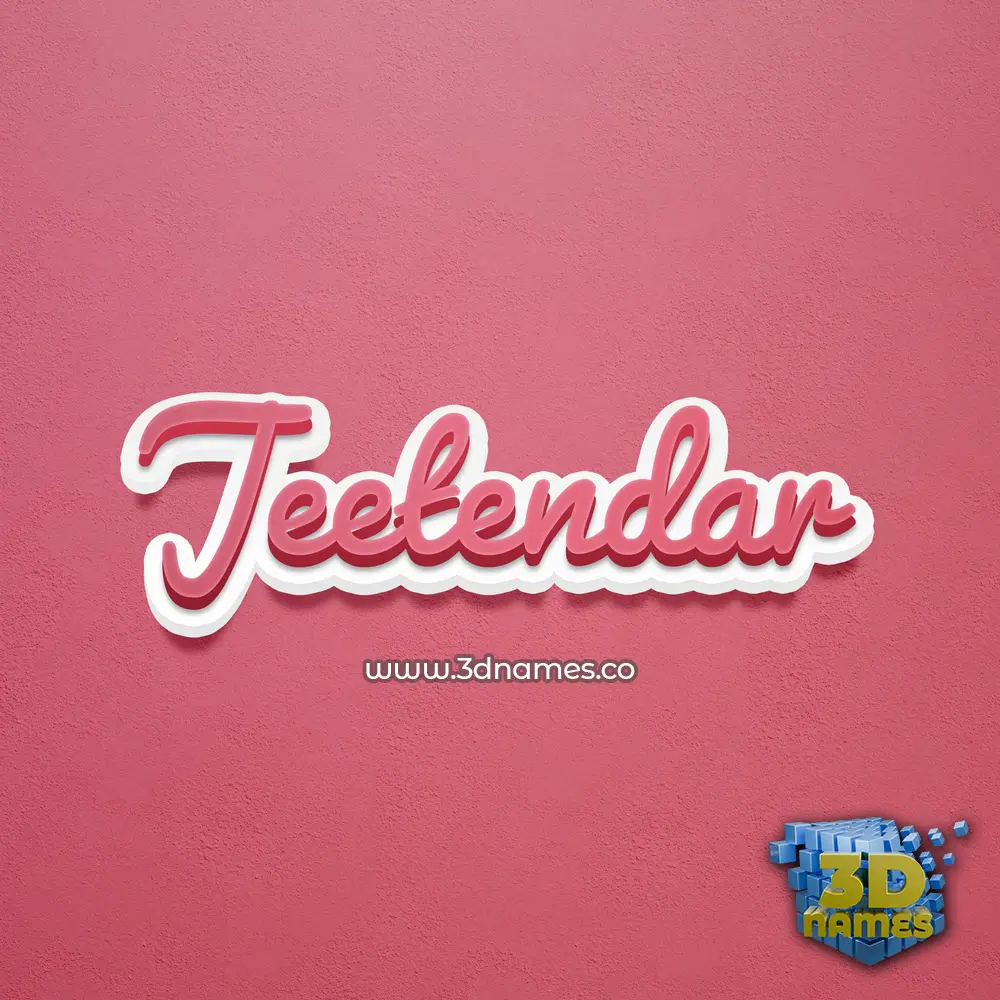 jeetendar in Red Scribble style - 3D name wallpaper