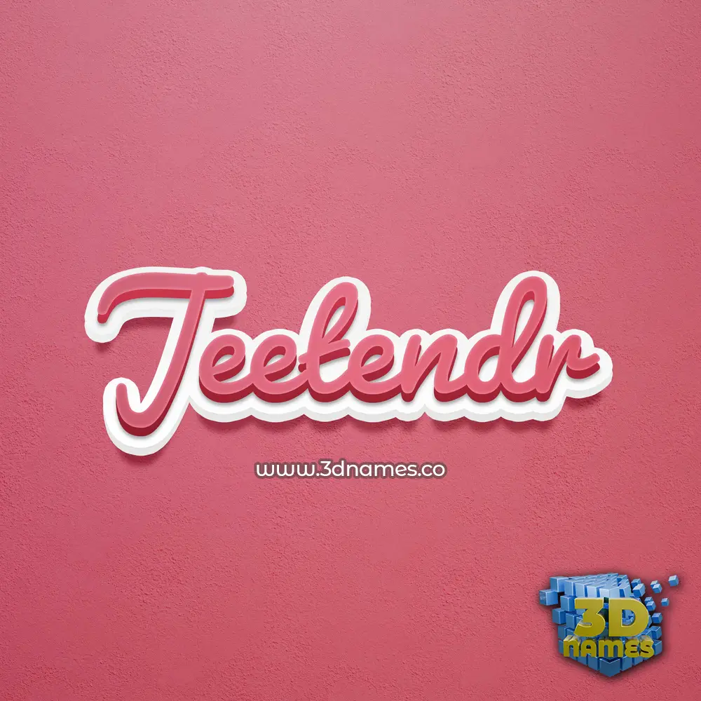 jeetendr in Red Scribble style - 3D name wallpaper