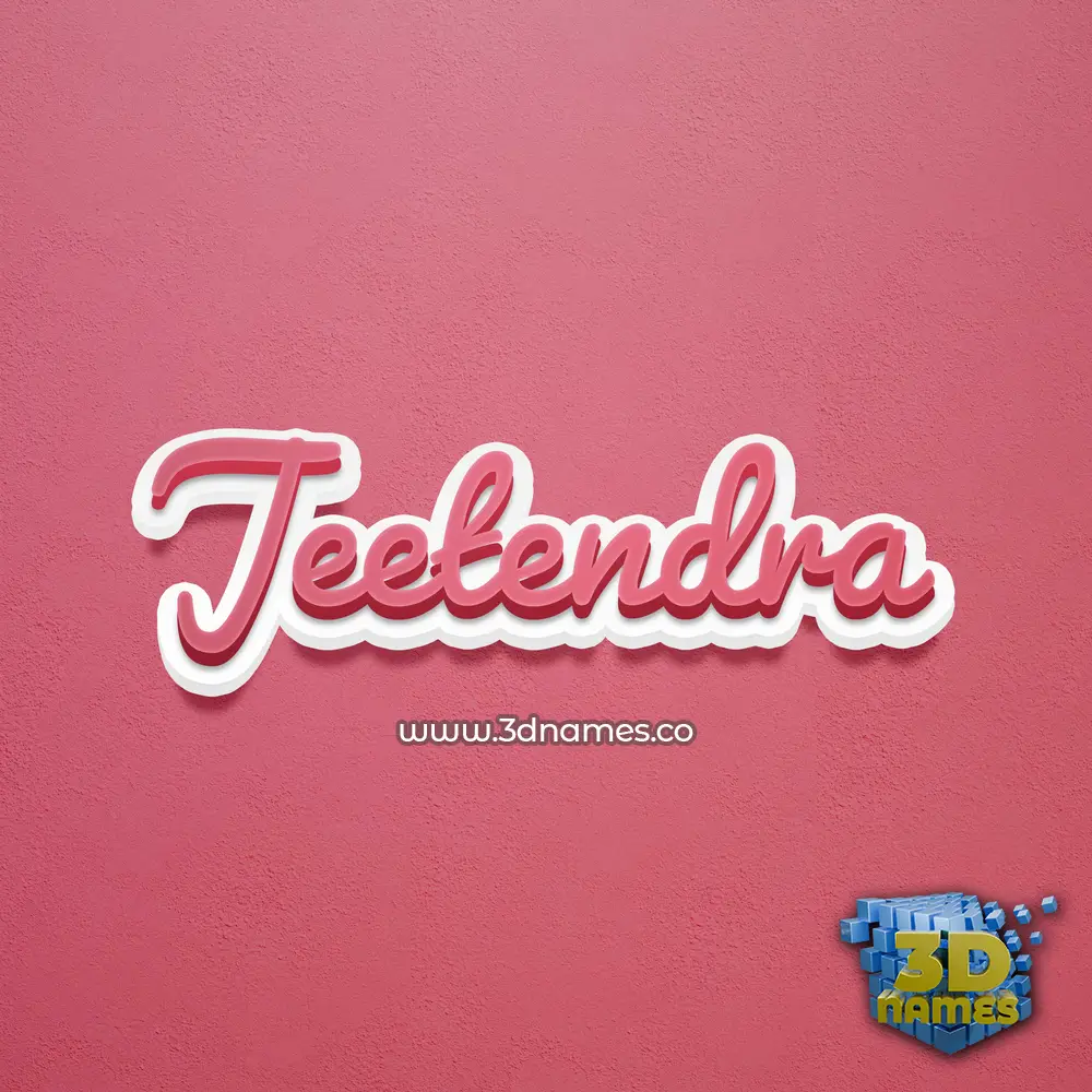 jeetendra in Red Scribble style - 3D name wallpaper
