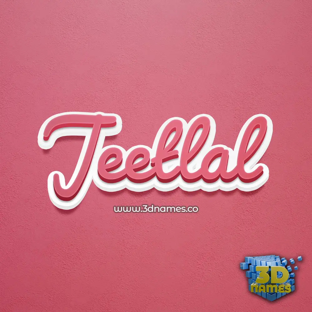 jeetlal in Red Scribble style - 3D name wallpaper