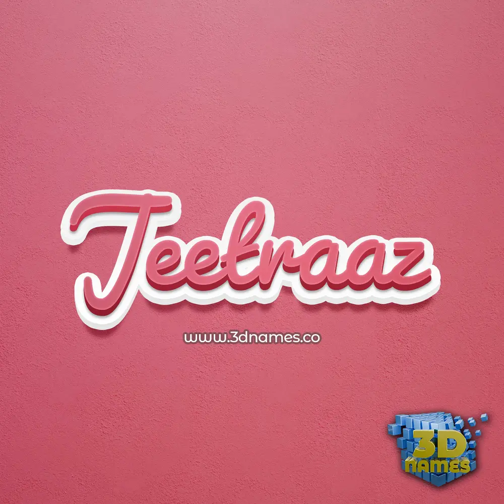 jeetraaz in Red Scribble style - 3D name wallpaper