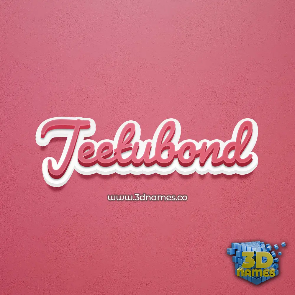 jeetubond in Red Scribble style - 3D name wallpaper
