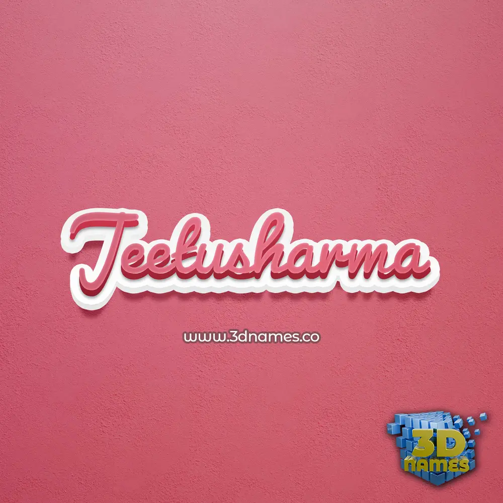 jeetusharma in Red Scribble style - 3D name wallpaper