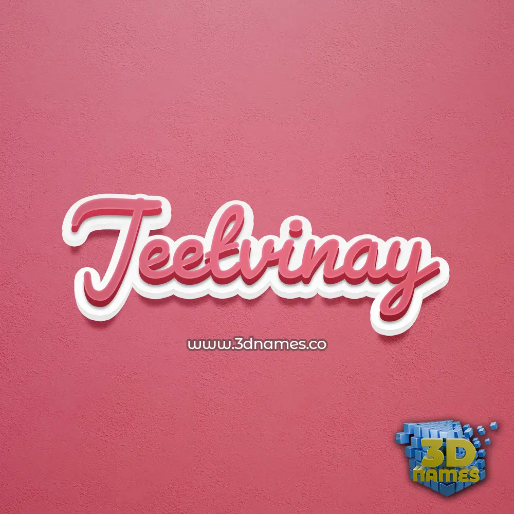 jeetvinay in Red Scribble style - 3D name wallpaper