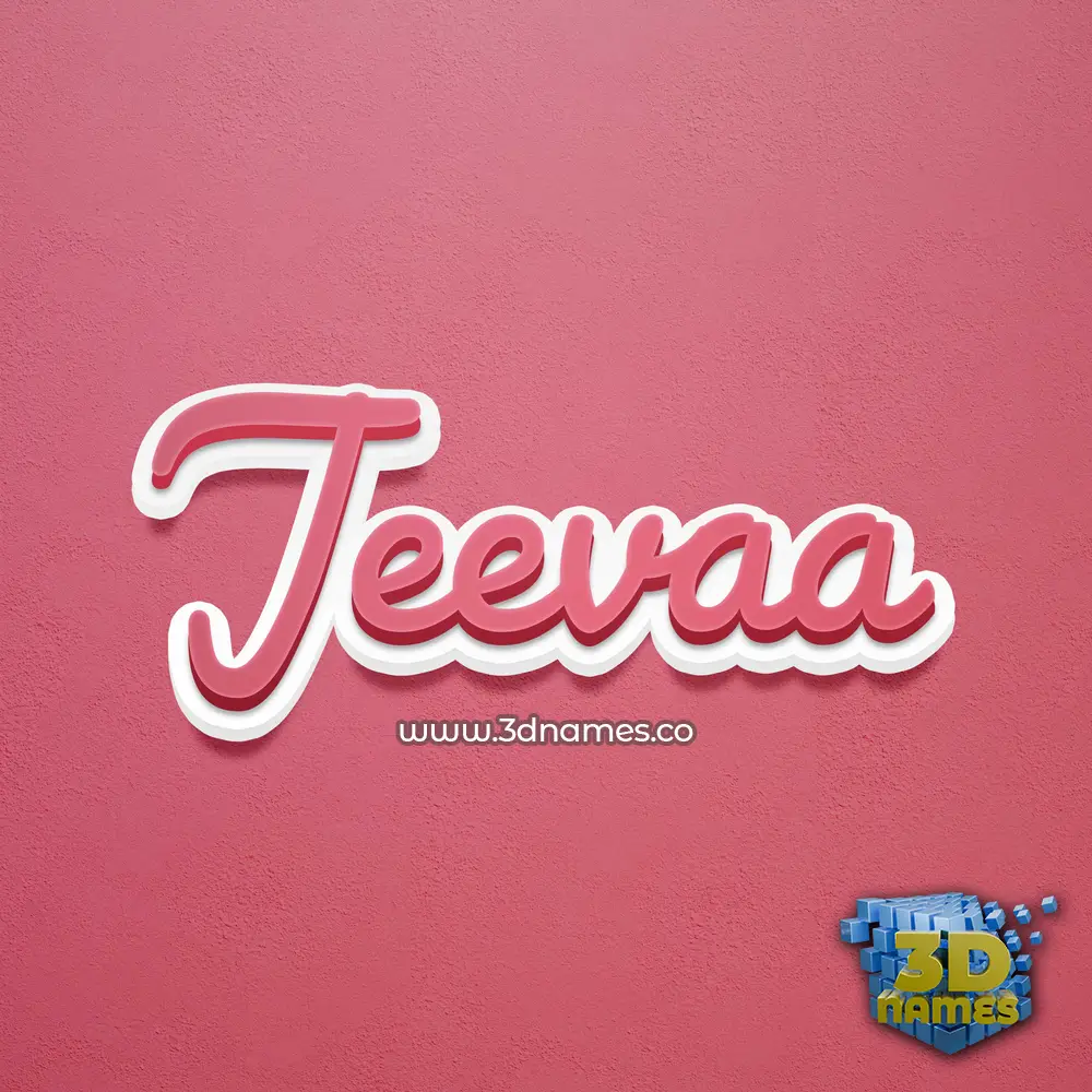 jeevaa in Red Scribble style - 3D name wallpaper