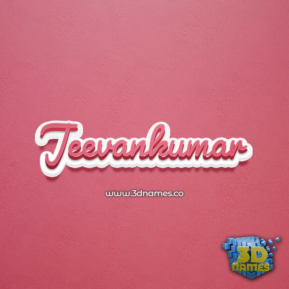 jeevankumar in Red Scribble style - 3D name wallpaper