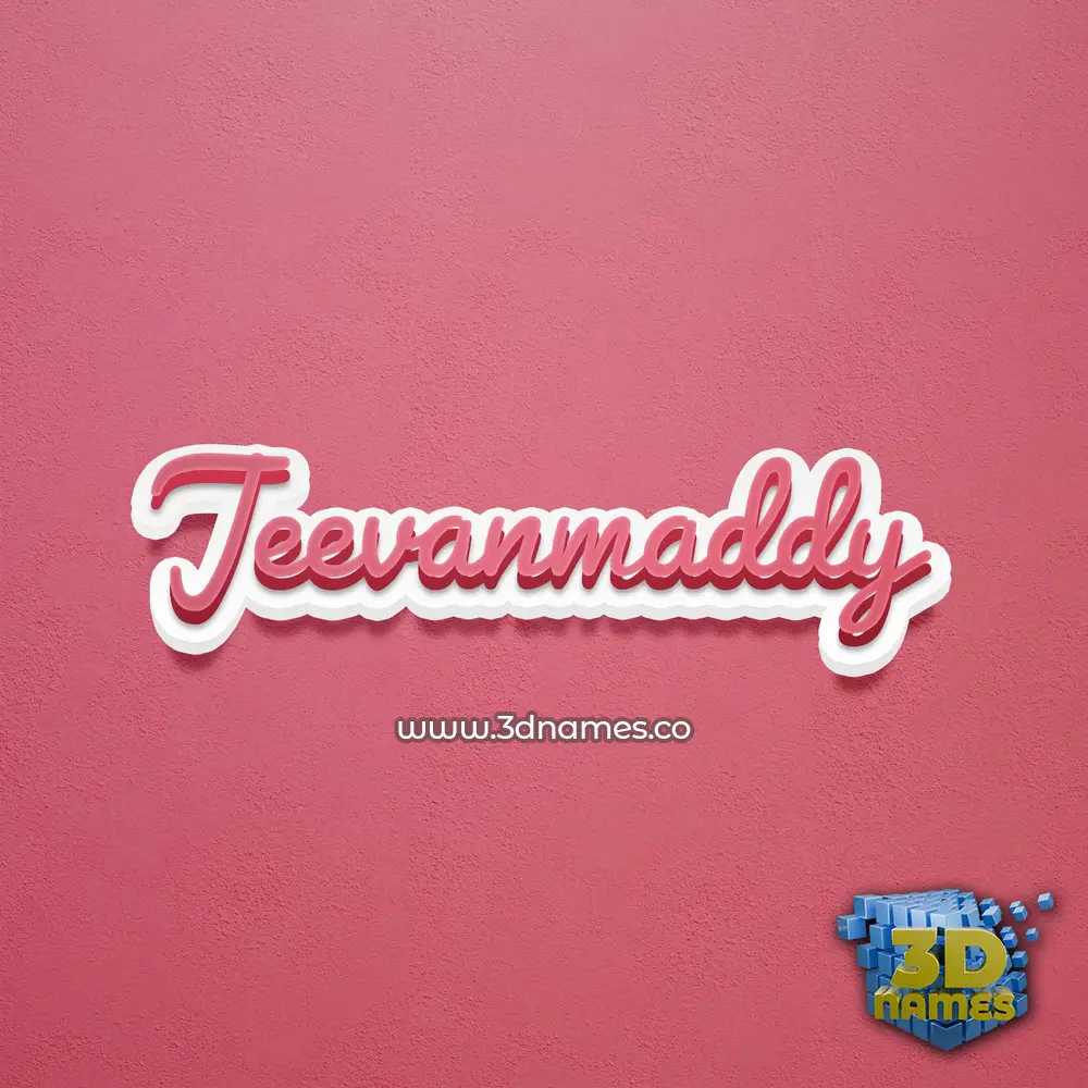 jeevanmaddy in Red Scribble style - 3D name wallpaper