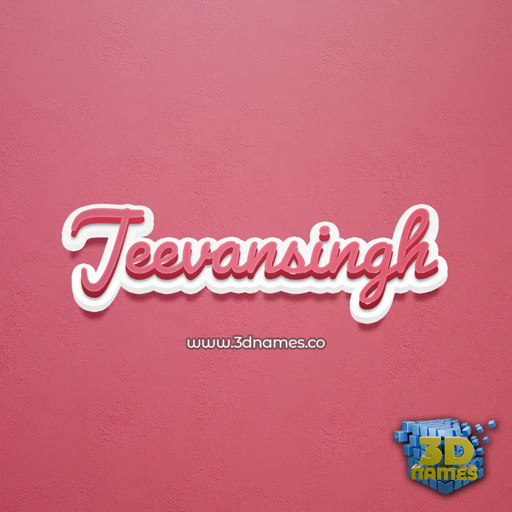 jeevansingh in Red Scribble style - 3D name wallpaper