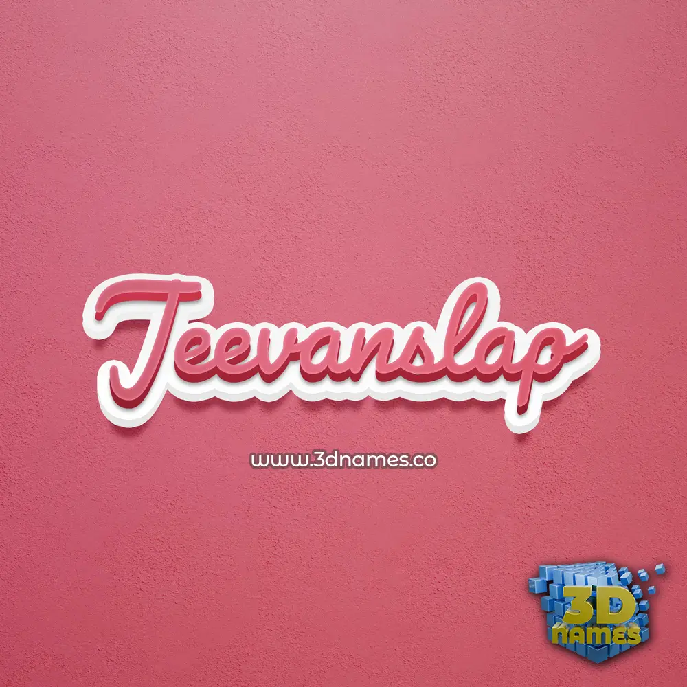 jeevanslap in Red Scribble style - 3D name wallpaper