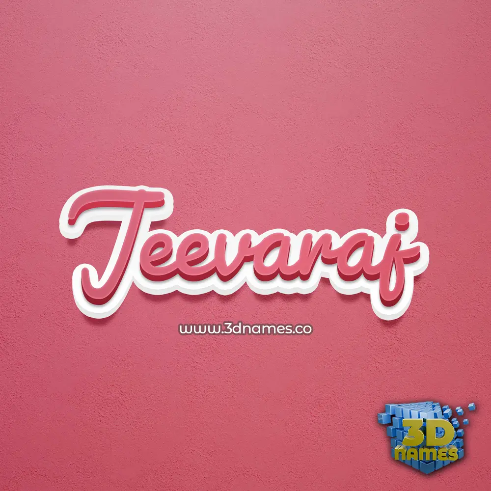 jeevaraj in Red Scribble style - 3D name wallpaper