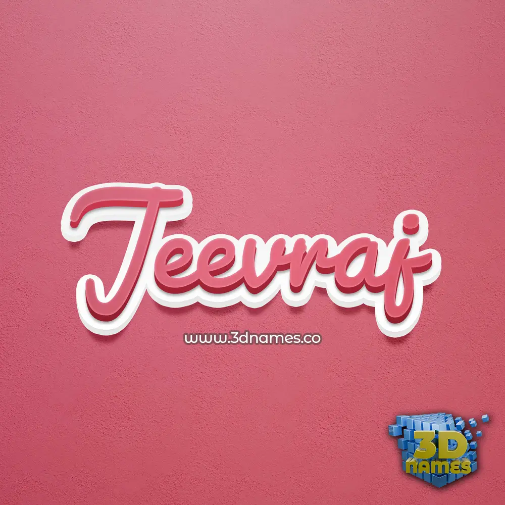 jeevraj in Red Scribble style - 3D name wallpaper