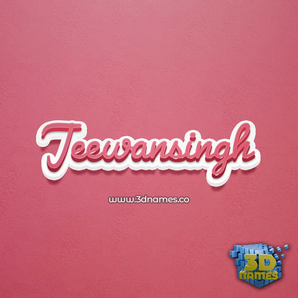 jeewansingh in Red Scribble style - 3D name wallpaper