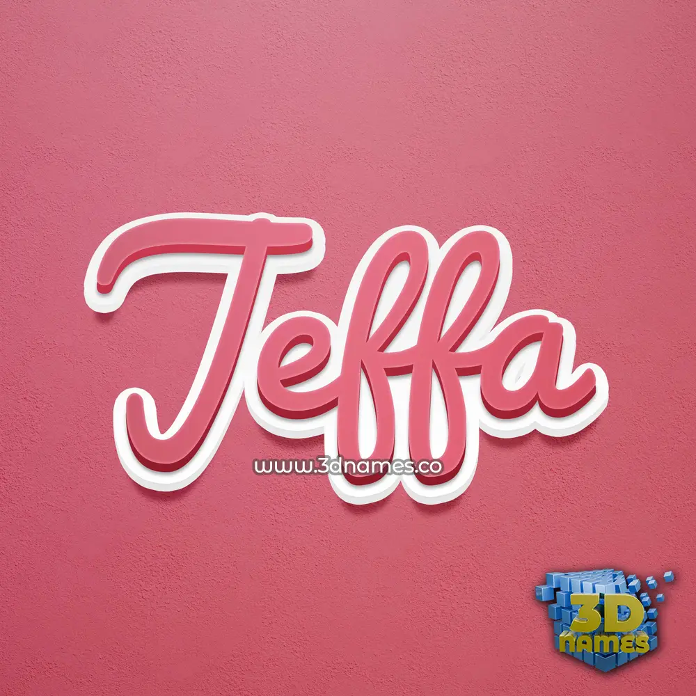 jeffa in Red Scribble style - 3D name wallpaper