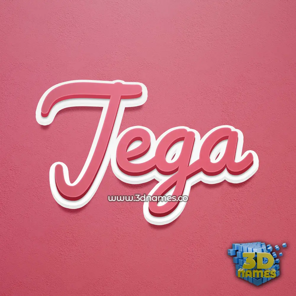 jega in Red Scribble style - 3D name wallpaper