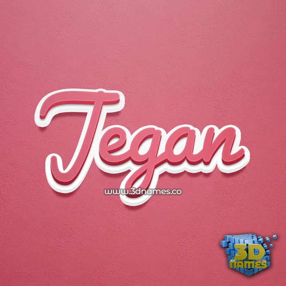 jegan in Red Scribble style - 3D name wallpaper