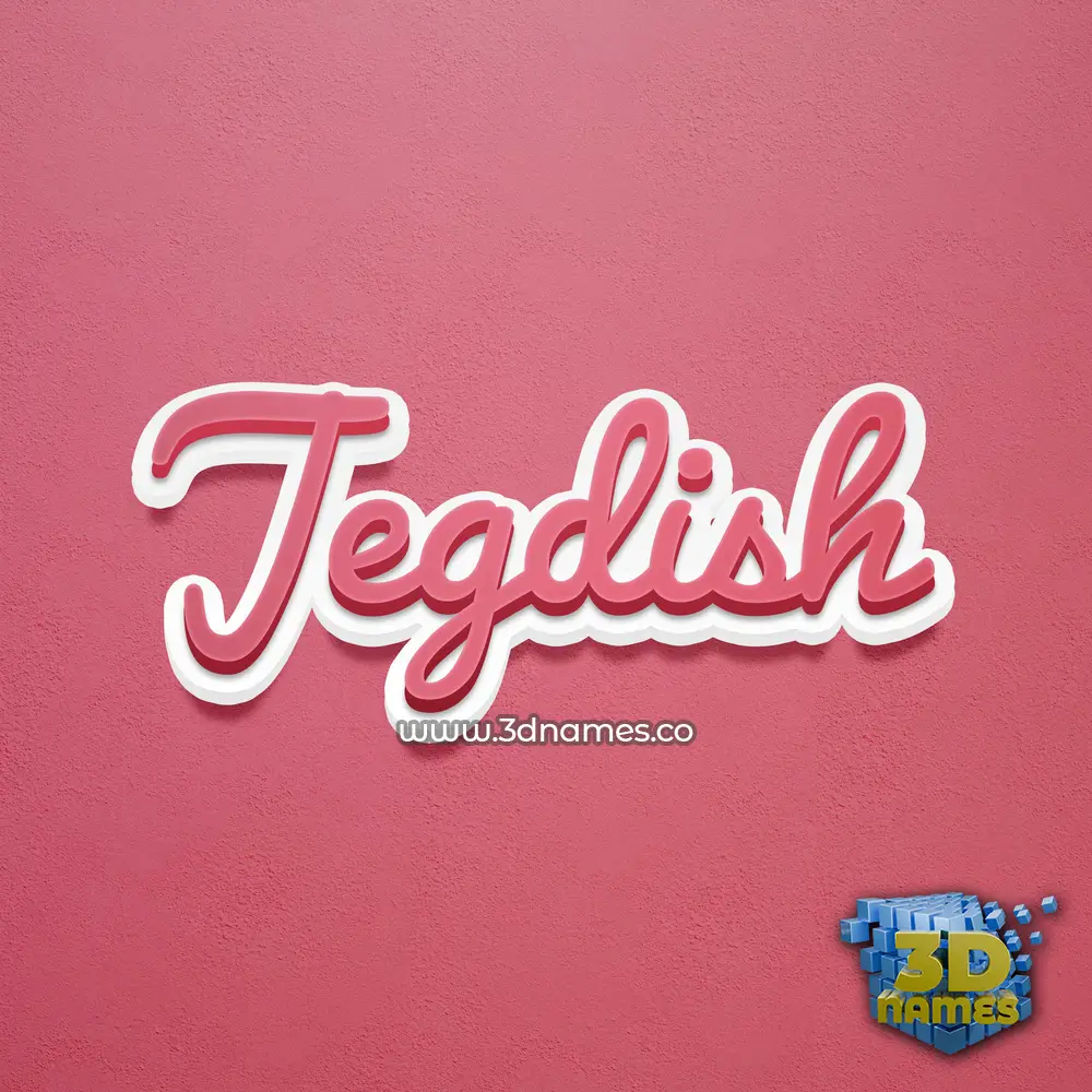 jegdish in Red Scribble style - 3D name wallpaper