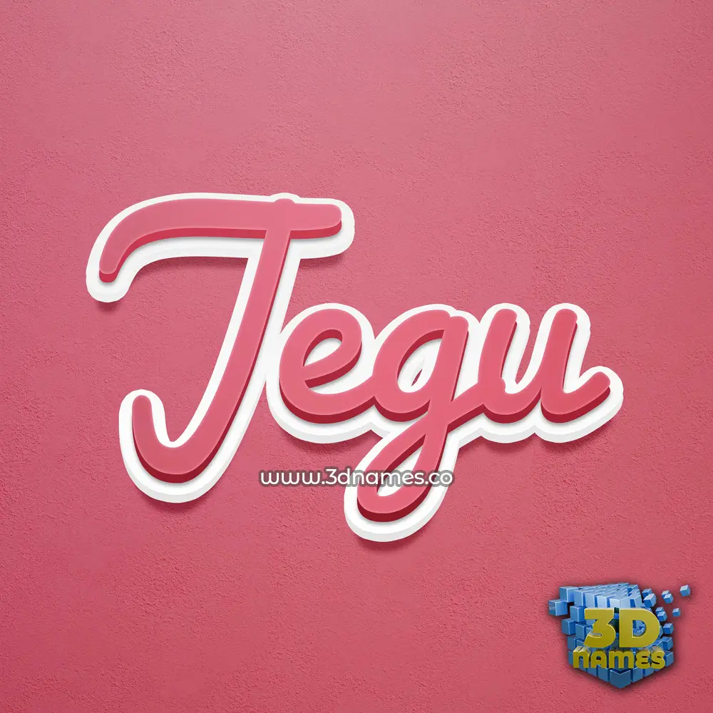 jegu in Red Scribble style - 3D name wallpaper
