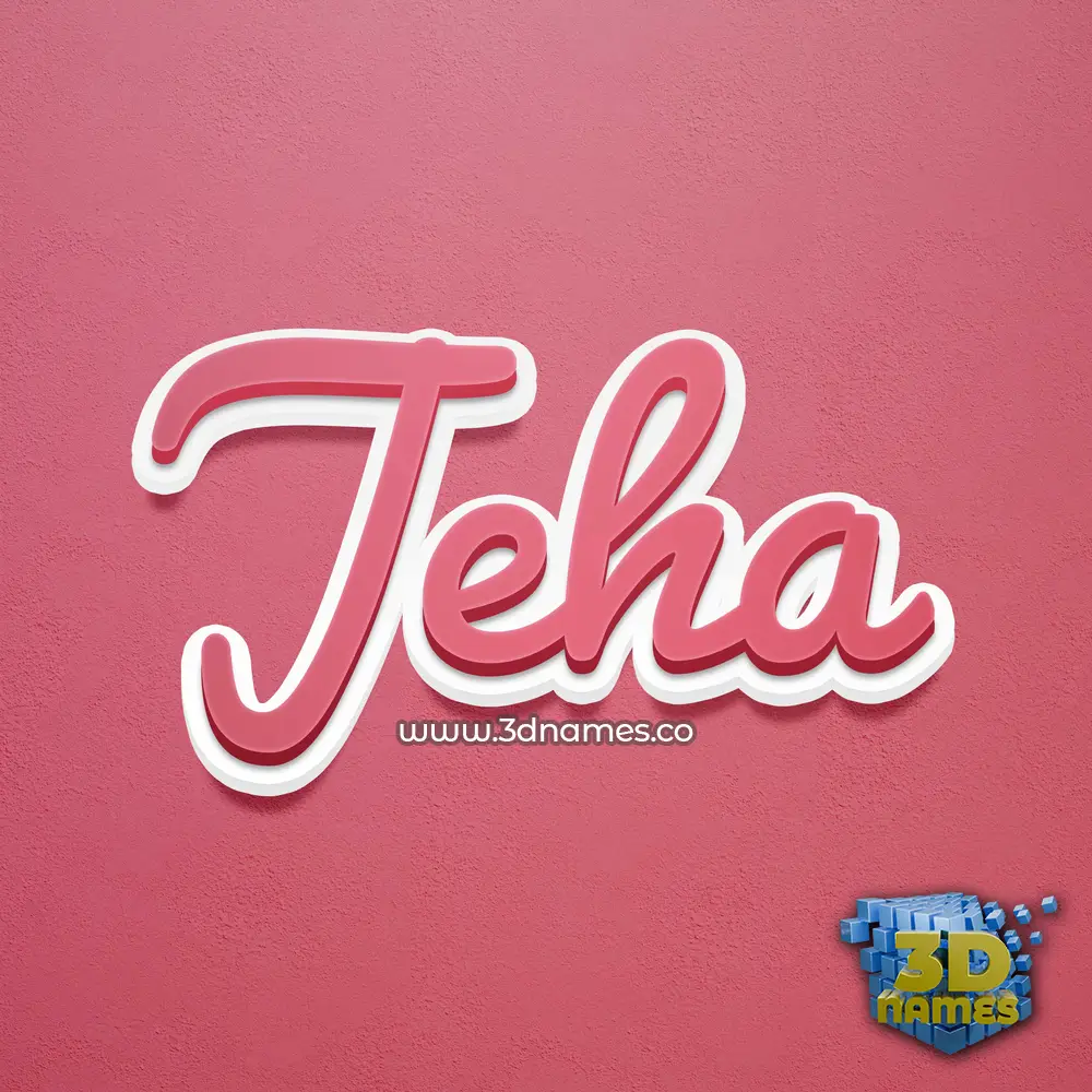 jeha in Red Scribble style - 3D name wallpaper