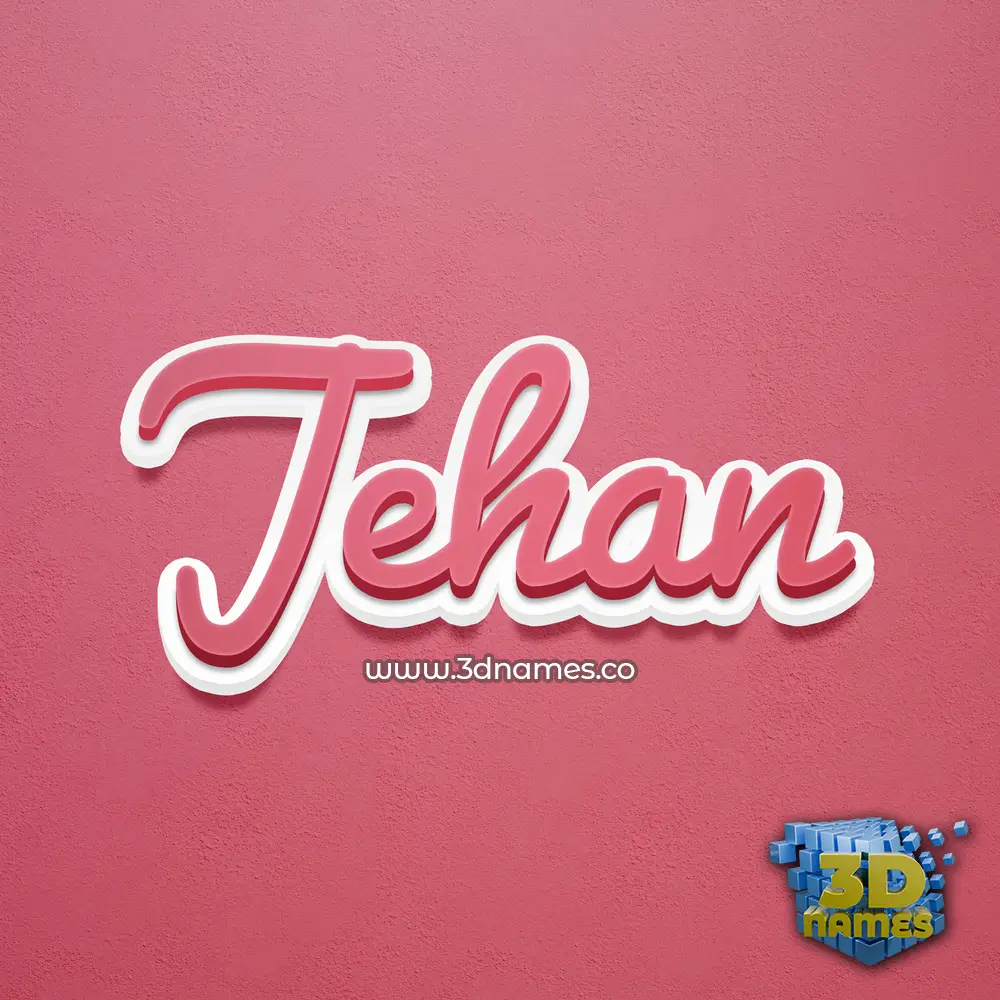 jehan in Red Scribble style - 3D name wallpaper