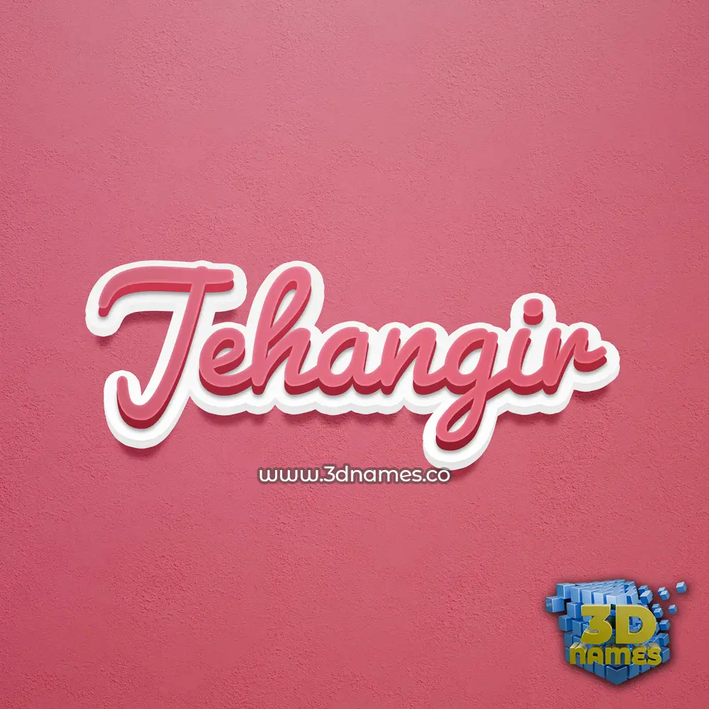 jehangir in Red Scribble style - 3D name wallpaper