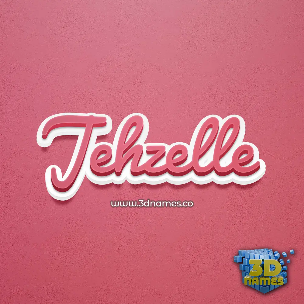 jehzelle in Red Scribble style - 3D name wallpaper