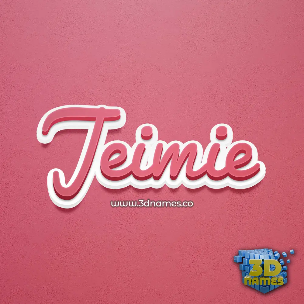 jeimie in Red Scribble style - 3D name wallpaper