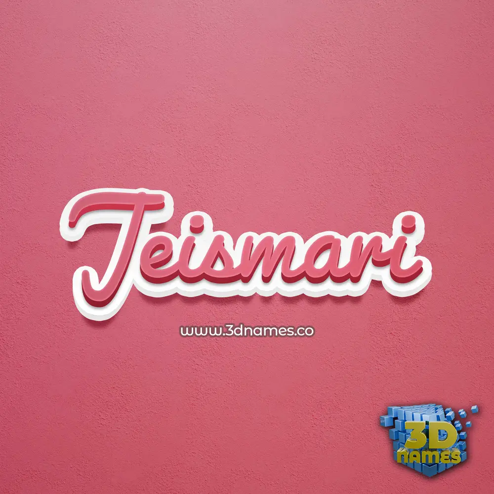 jeismari in Red Scribble style - 3D name wallpaper