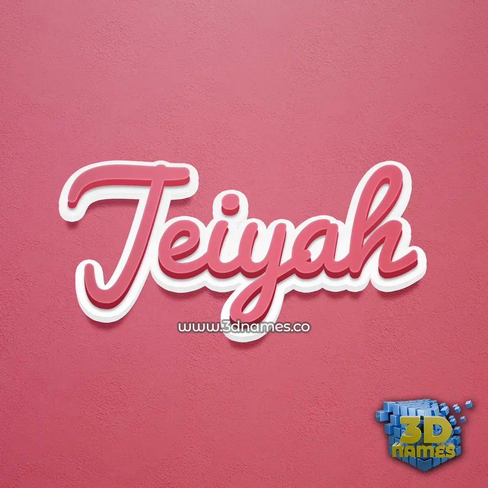 jeiyah in Red Scribble style - 3D name wallpaper
