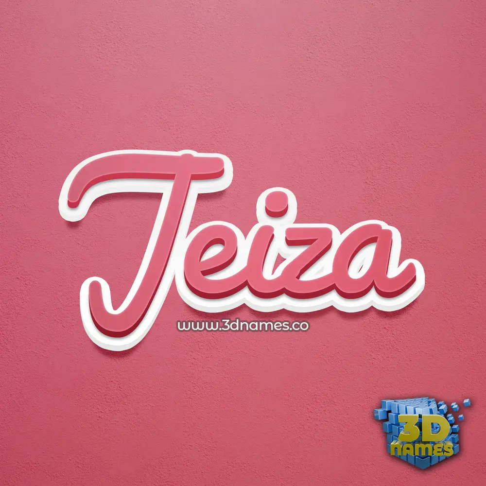 jeiza in Red Scribble style - 3D name wallpaper
