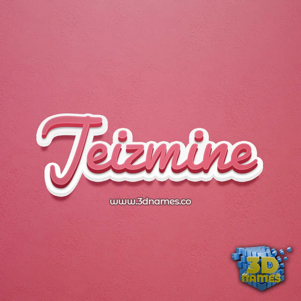 jeizmine in Red Scribble style - 3D name wallpaper