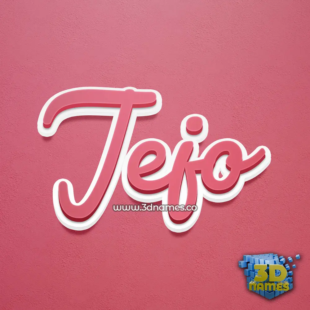 jejo in Red Scribble style - 3D name wallpaper