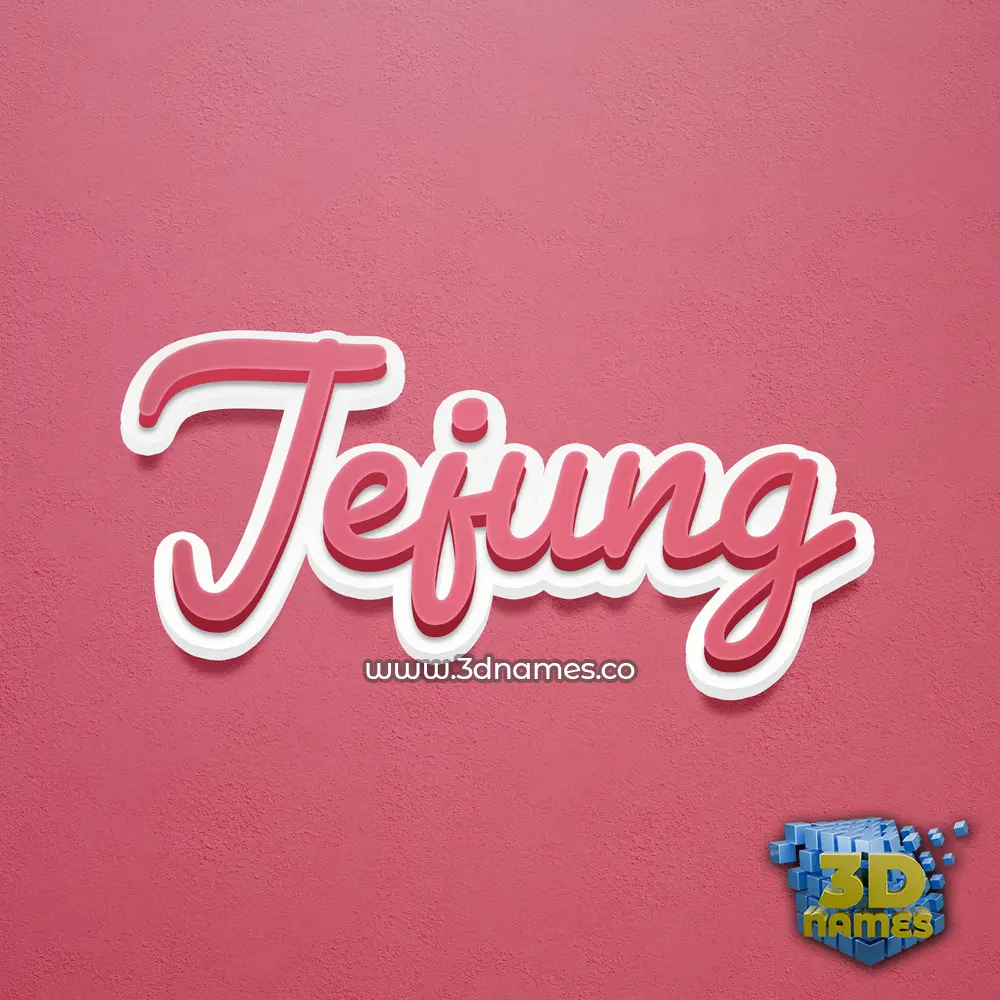 jejung in Red Scribble style - 3D name wallpaper