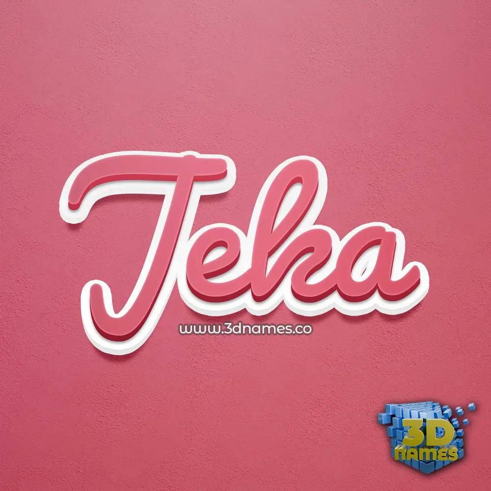 jeka in Red Scribble style - 3D name wallpaper