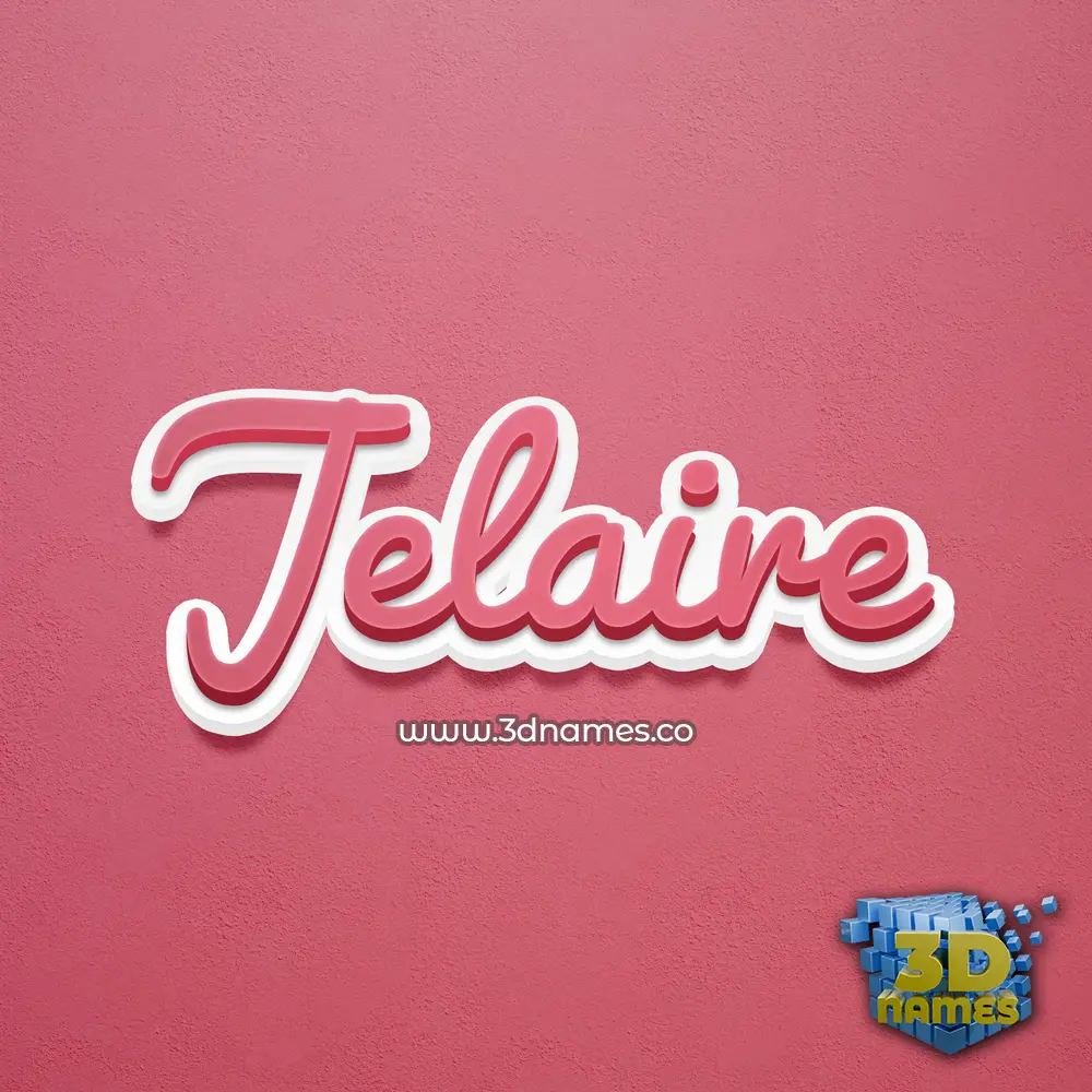 jelaire in Red Scribble style - 3D name wallpaper
